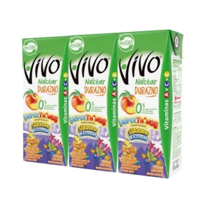 jugo nectar de durazno vivo 3unidad