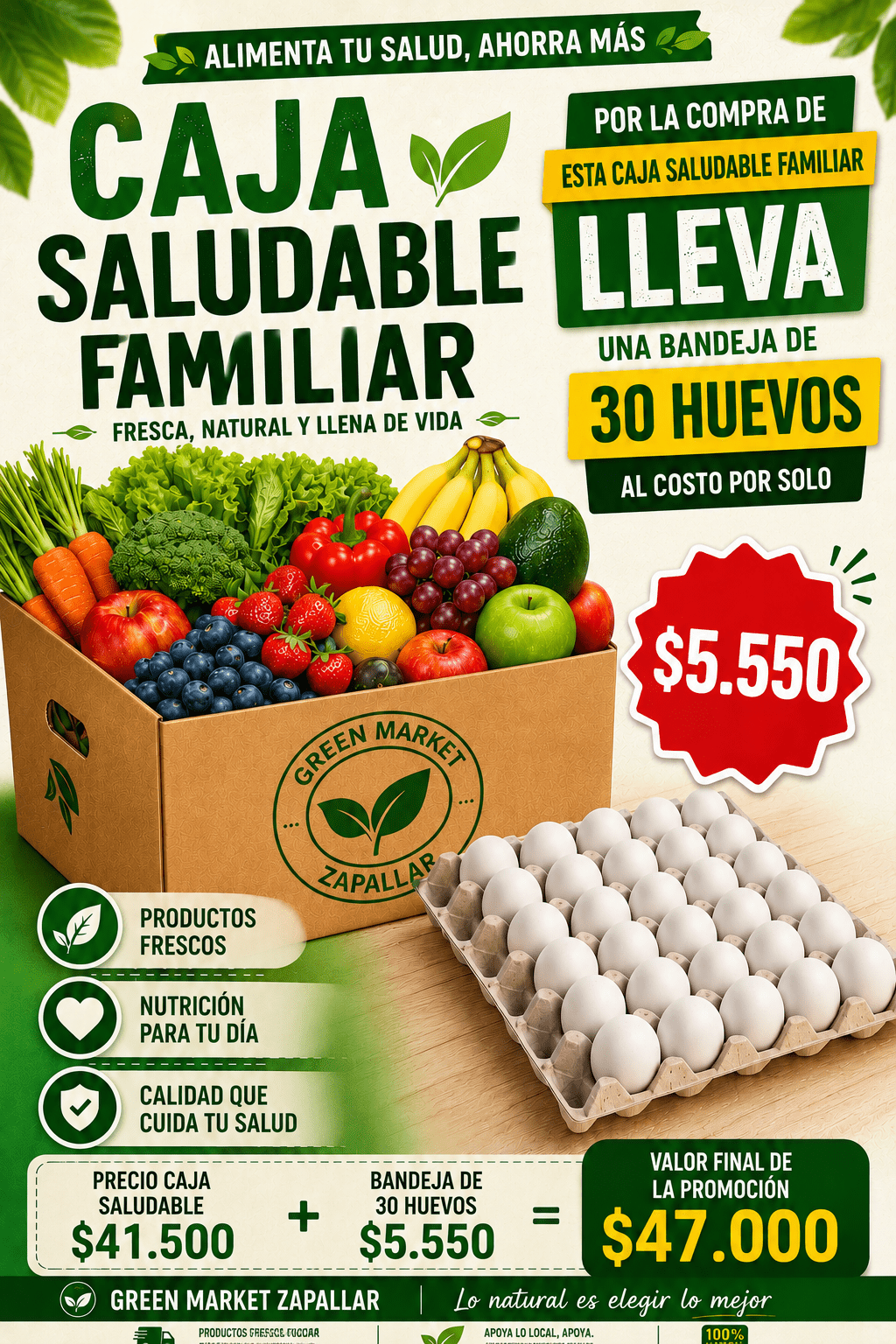 promo caja familiar +30 huevos promo caja familiar +30 huevos